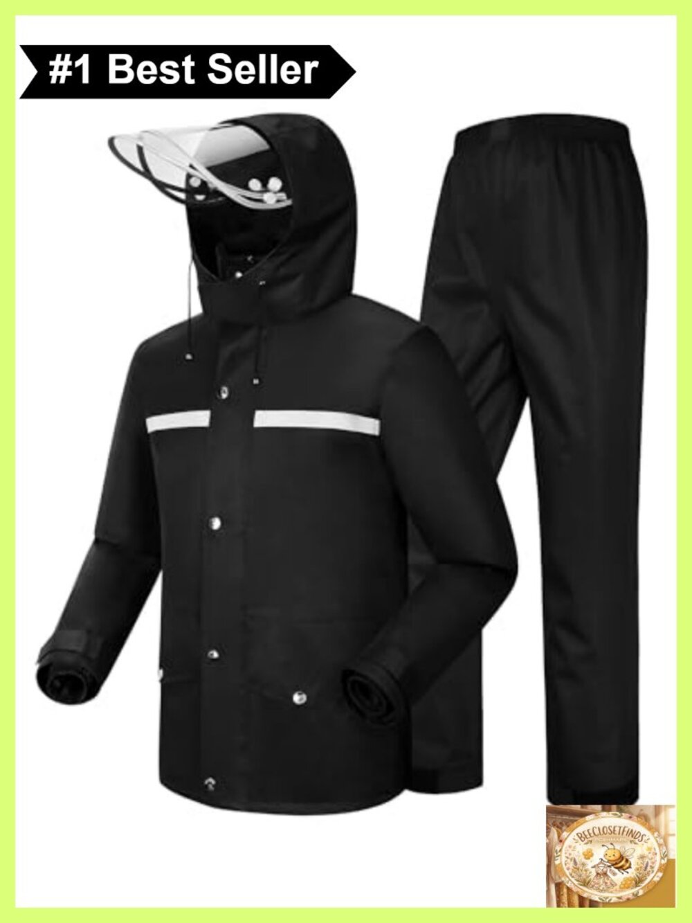 Unisex Waterproof Hi Vis Rain Suit Reflective Raincoat Gear